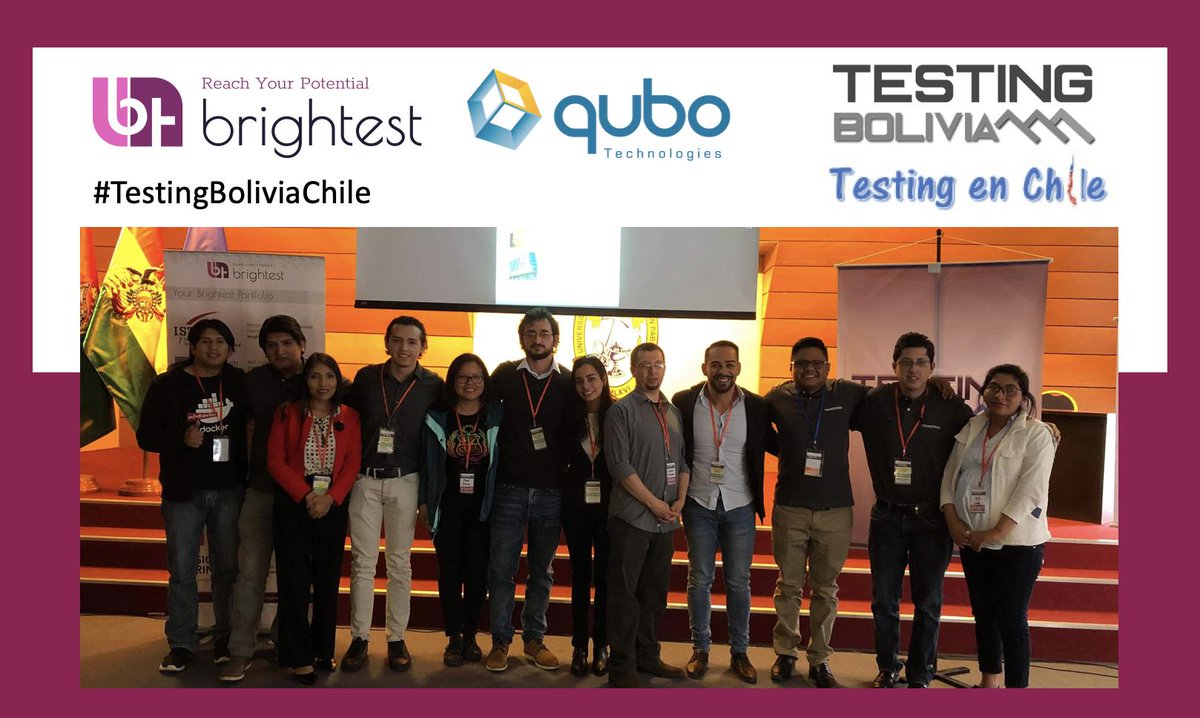BrightestOrg's tweet photo. Felicitaciones a todos los que asistieron y se unieron al exitoso @testingbolivia hoy en Las Paz, #Bolivia!
@lisyarmas #QuboTechnologies @BrightestOrg #TestingdayBolChi #testingdayboliviachile @TestingenChile @testingbaires https://t.co/vioieDjCOa