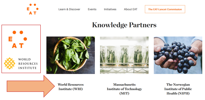 Enters the  @WorldResources Institute: a 'knowledge partner' of the  #EAT-Lancet cluster, founded in 1982 & like EAT a close partner of the World Economic Forum ( @wef), @UNEnvironment & their industry platform  @wbcsd (incl. the major food multinationals) – what is it’s role?2/n