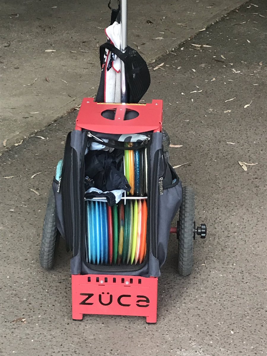 No it’s not a CD carry case but a Disc Golf bag. Victorian Open tournament is on at Inverleigh this weekend. Intrigued? Come and try at 12.30 today at the Inverleigh Golf Club.