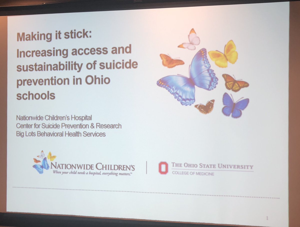 UjjRam's tweet photo. So great to present on technology #innovation and #telehealth for #suicideprevention at National @AASuicidology meeting in Denver with @nationwidekids @NCHforDocs group of researchers and clinicians! @JohnAckerman78 #aas19 https://t.co/5iK99jZds7