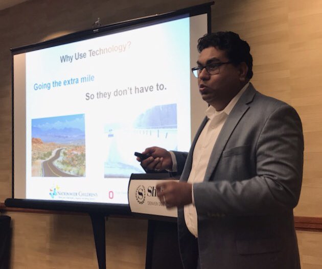 UjjRam's tweet photo. So great to present on technology #innovation and #telehealth for #suicideprevention at National @AASuicidology meeting in Denver with @nationwidekids @NCHforDocs group of researchers and clinicians! @JohnAckerman78 #aas19 https://t.co/5iK99jZds7