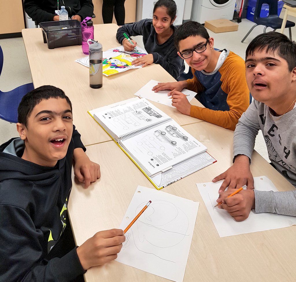 In our class, S's have forged genuine friendships.  They model and learn so naturally through each other's various strengths and interests.  I love that they chose to improve their sketching skills together when we had a little down time today!  <a href="/BerylFordPS/">Beryl Ford PS</a> #SeeTheAbility