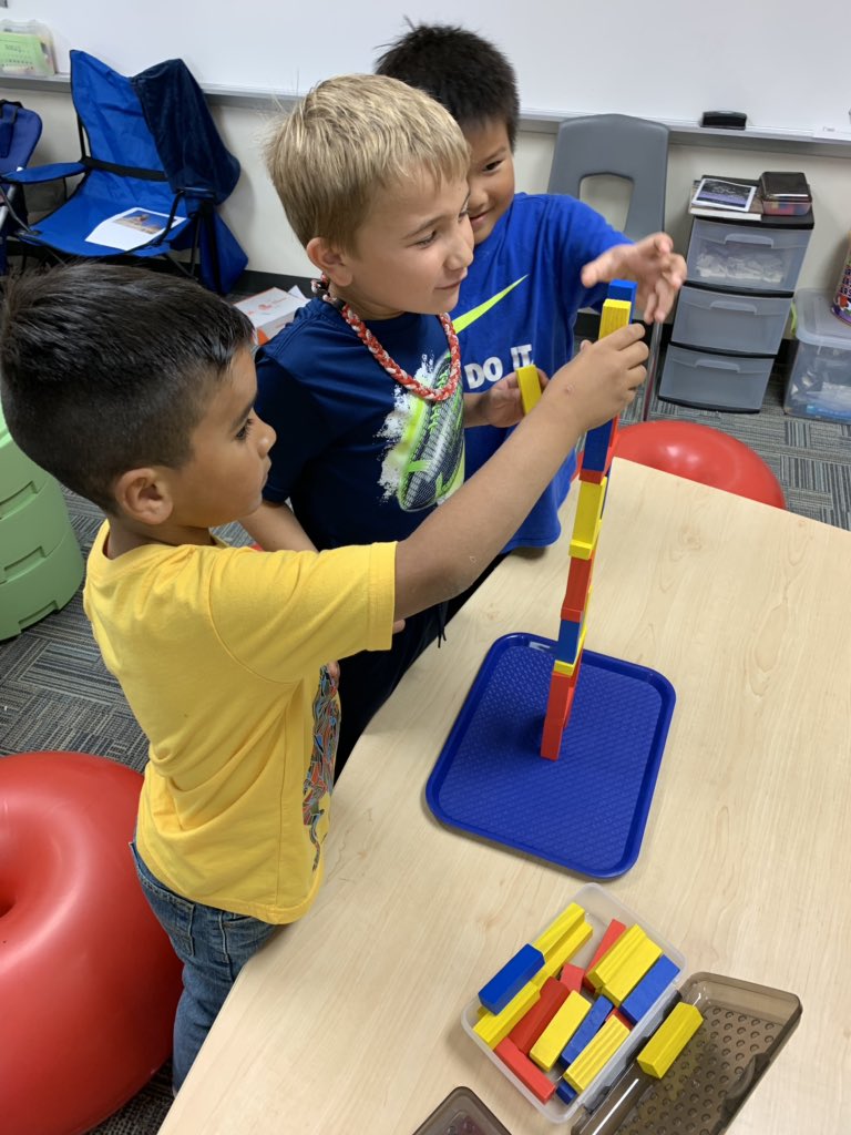 MillerSciSpdway's tweet photo. Today's #STEMFriday Challenge was seeing who could build the tallest tower! We tried out different building materials and then talked about pros and cons! #HandsOnLearning #TallyBEST #KISDBEST #STEMLovers https://t.co/AU1ez3UDSY