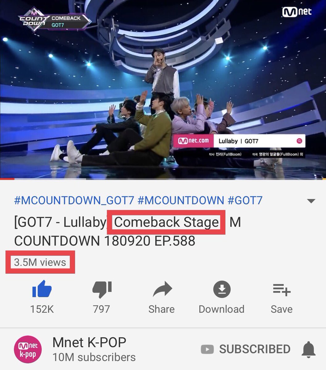 For Mcountdown there are two other important ways to help! The first one is streaming the comeback stage! We need GOT7’s first performance on Mcountdown to have the most views out of anyone they could be nominated against so please stream it along with the music video!