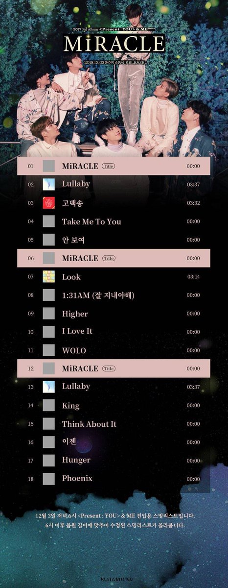 There will be a playlist provided by  @teamGOT7kr that will look something like this. Streaming with a playlist makes streaming more effective. When streaming DO NOT put the song on repeat only the playlist.