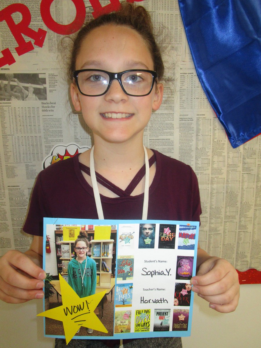 HeritageBears's tweet photo. Congrats to Sophia Young (Horvath) and Lane Huckstep (Telle) on earning Mark Twain Master status for the 2018-19 school year! Way to go, Sophia and Lane! #leaveyourmark #heritagebearsread #wsd4allkids #wsdlearns #marktwainmaster https://t.co/BJyLYLh1bu