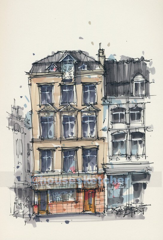 Markt, Maastricht
#sketching #fineliner #urbansketchers #urbanillustration #archisketcher #sketchcollector #architecture  #markers #sketchaday #sketchbook #sketch #dailysketch