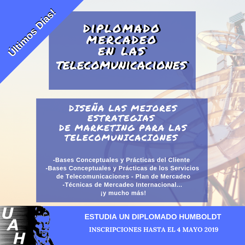 PostgradoUah's tweet photo. Quieres vender #telefonía #cable #directv , productos d #telecomunicaciones a nivel nacional o internacional? Este es tu diplomado!

Info. en: postgradoalejandrodehumboldt@gmail.com 

#caracas #unihumboldt #UAH #postgrado #diplomados #telecomunicaciones #telefonia #oferta  #26Abr https://t.co/C13081Nd2W