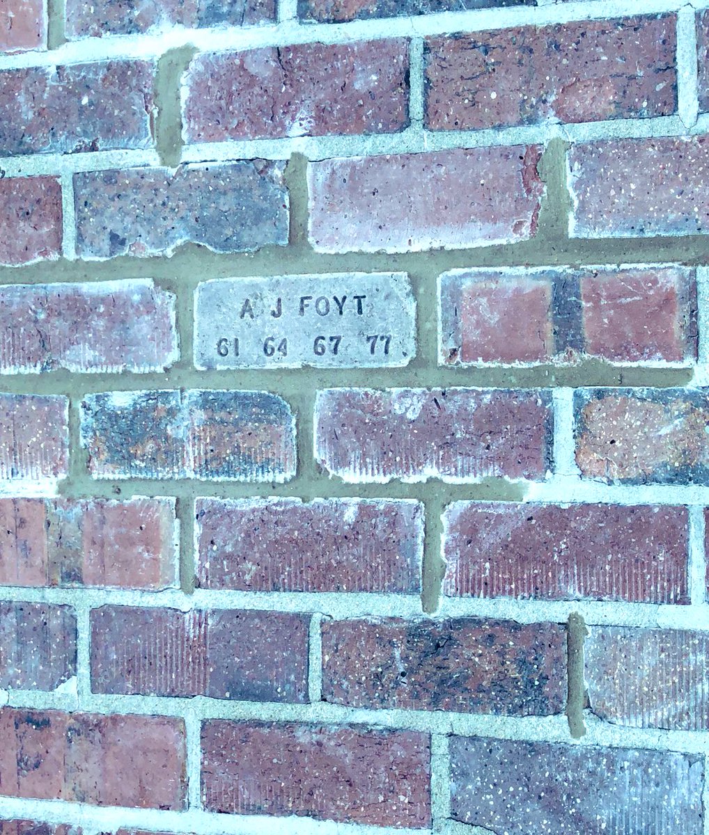 jdouglas4's tweet image. Today the team completed some work on the @IMS Yard of Bricks mortar to get ready for May! The new @AJFoytRacing brick addition looks awesome! 2 more 4x winners to go! Do I have to go home tonight?