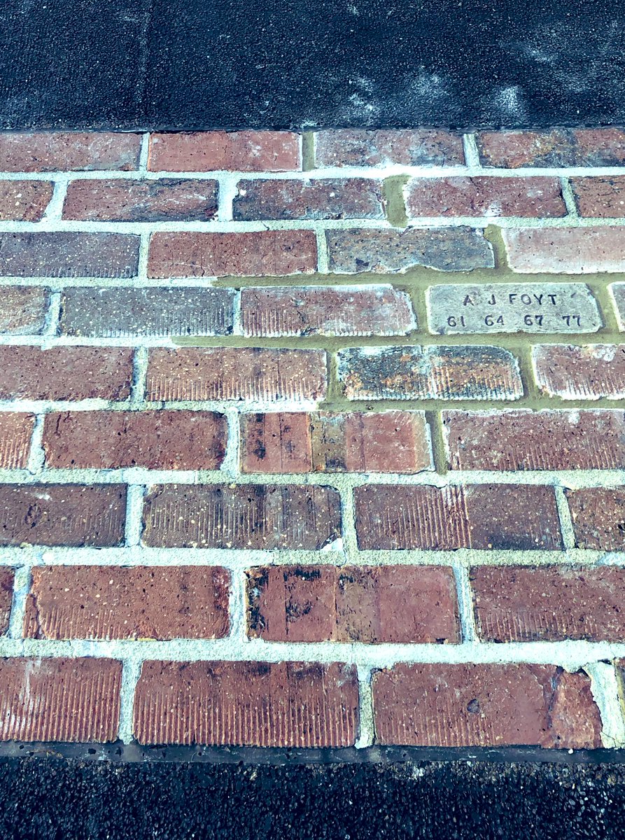 jdouglas4's tweet image. Today the team completed some work on the @IMS Yard of Bricks mortar to get ready for May! The new @AJFoytRacing brick addition looks awesome! 2 more 4x winners to go! Do I have to go home tonight?