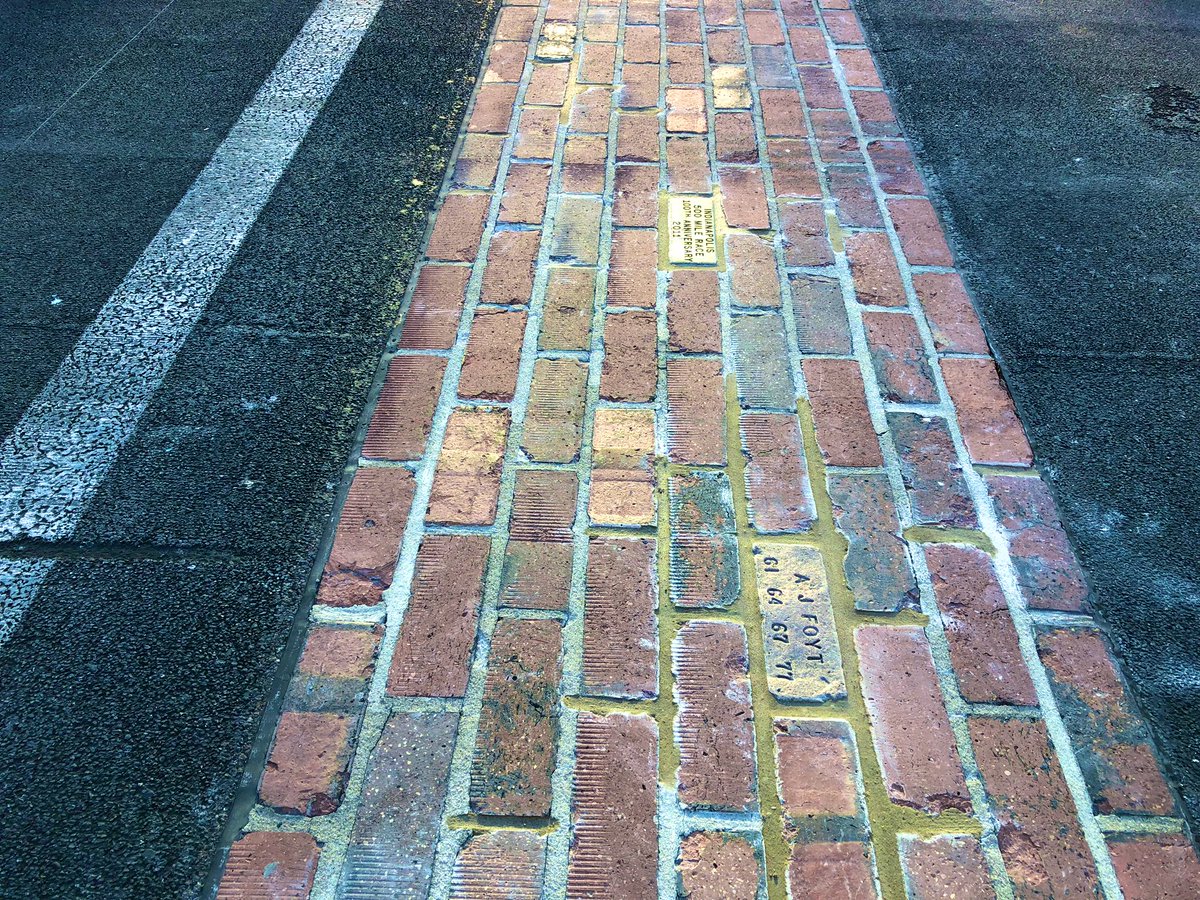 jdouglas4's tweet image. Today the team completed some work on the @IMS Yard of Bricks mortar to get ready for May! The new @AJFoytRacing brick addition looks awesome! 2 more 4x winners to go! Do I have to go home tonight?