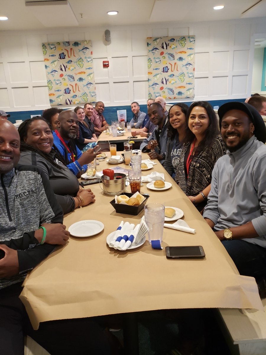 WisePumaSports's tweet image. The Prince George&apos;s County ADs having a meal together during @MDSADA! @pgcps