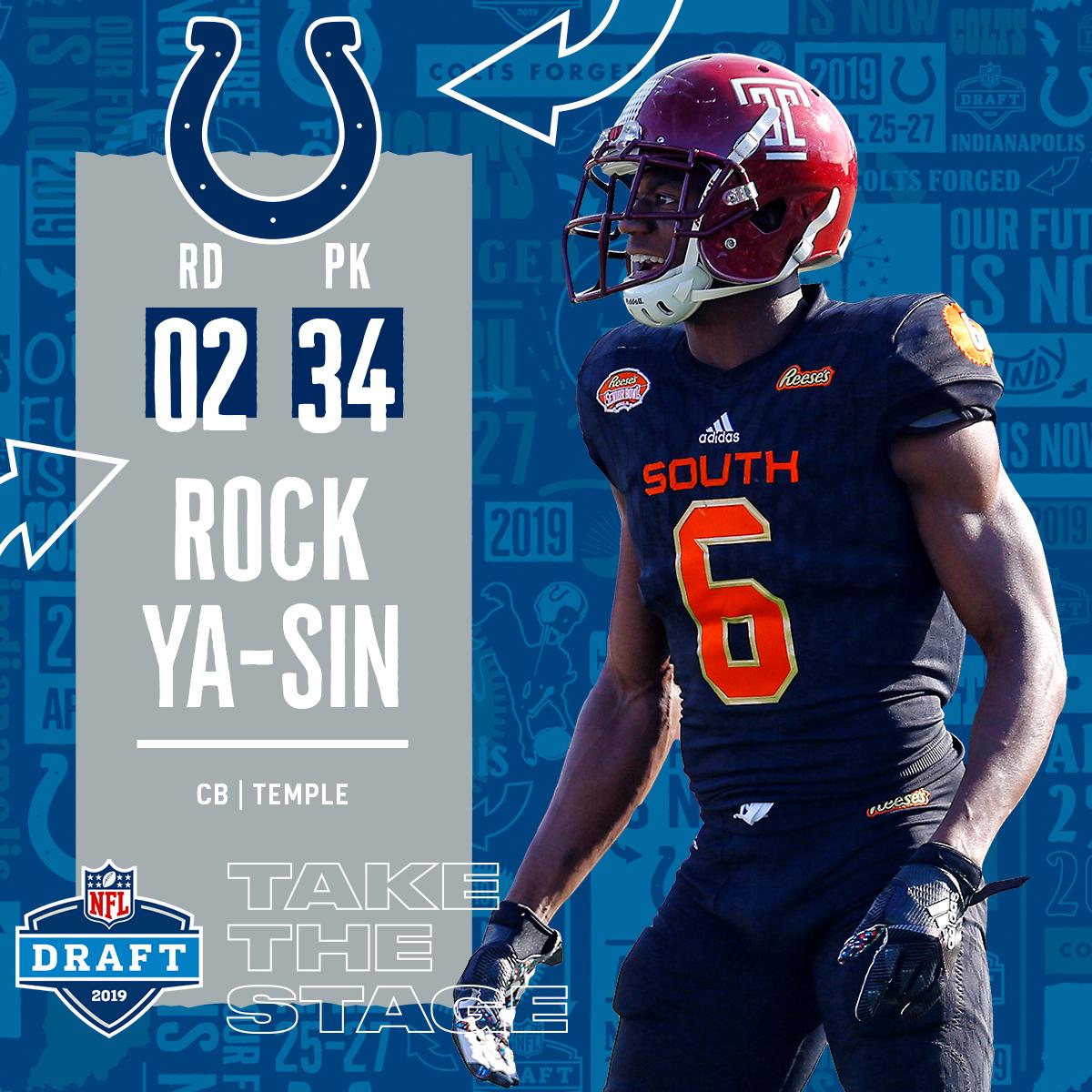 The newest Colt ,2nd round pick Rock Ya-Sin out of Temple