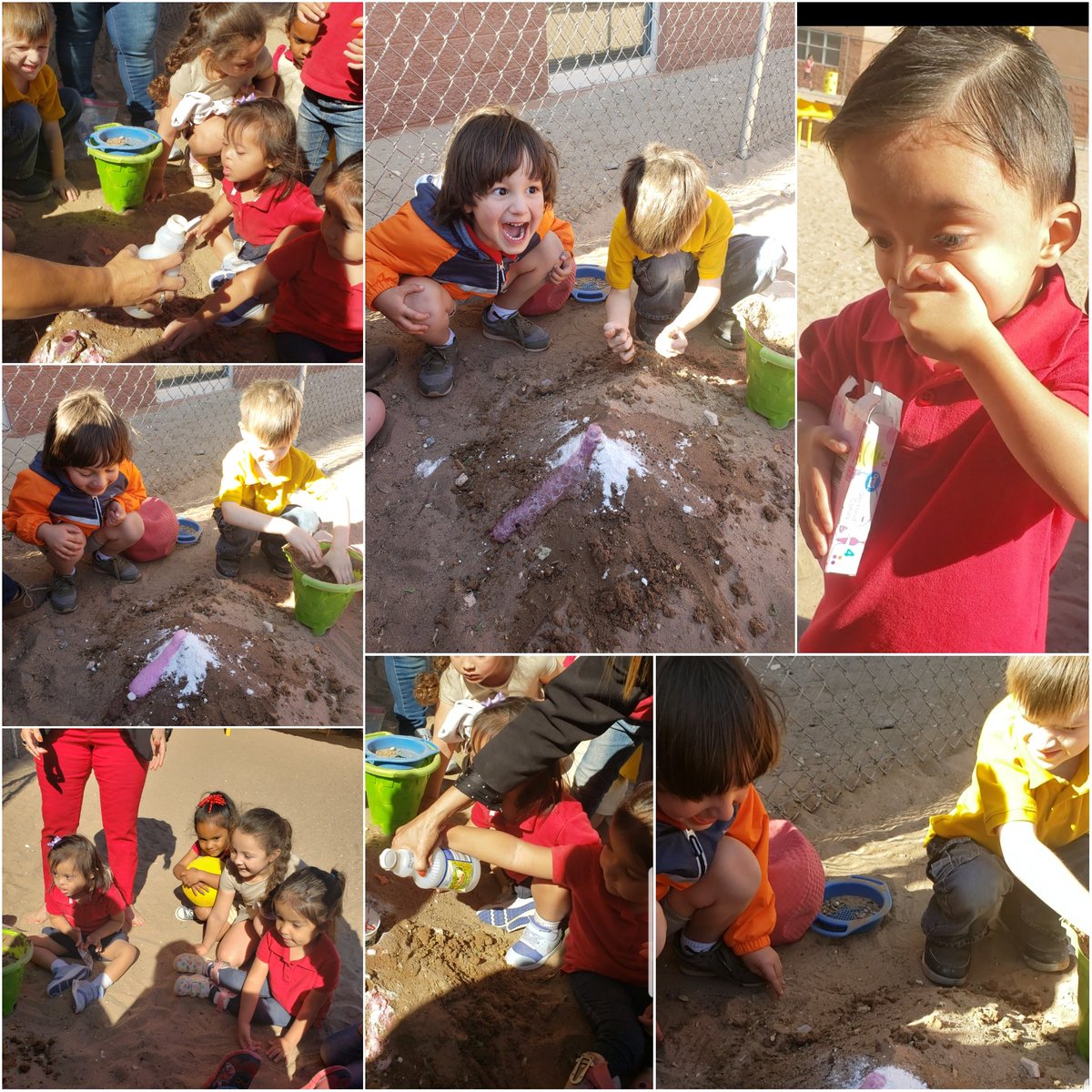 LLoera_CTES's tweet photo. A very exciting Fun Science Friday! Making Volcanoes outside V is for Volcano 🌋🤯 #TeamAntwine https://t.co/iXbykXvQN5