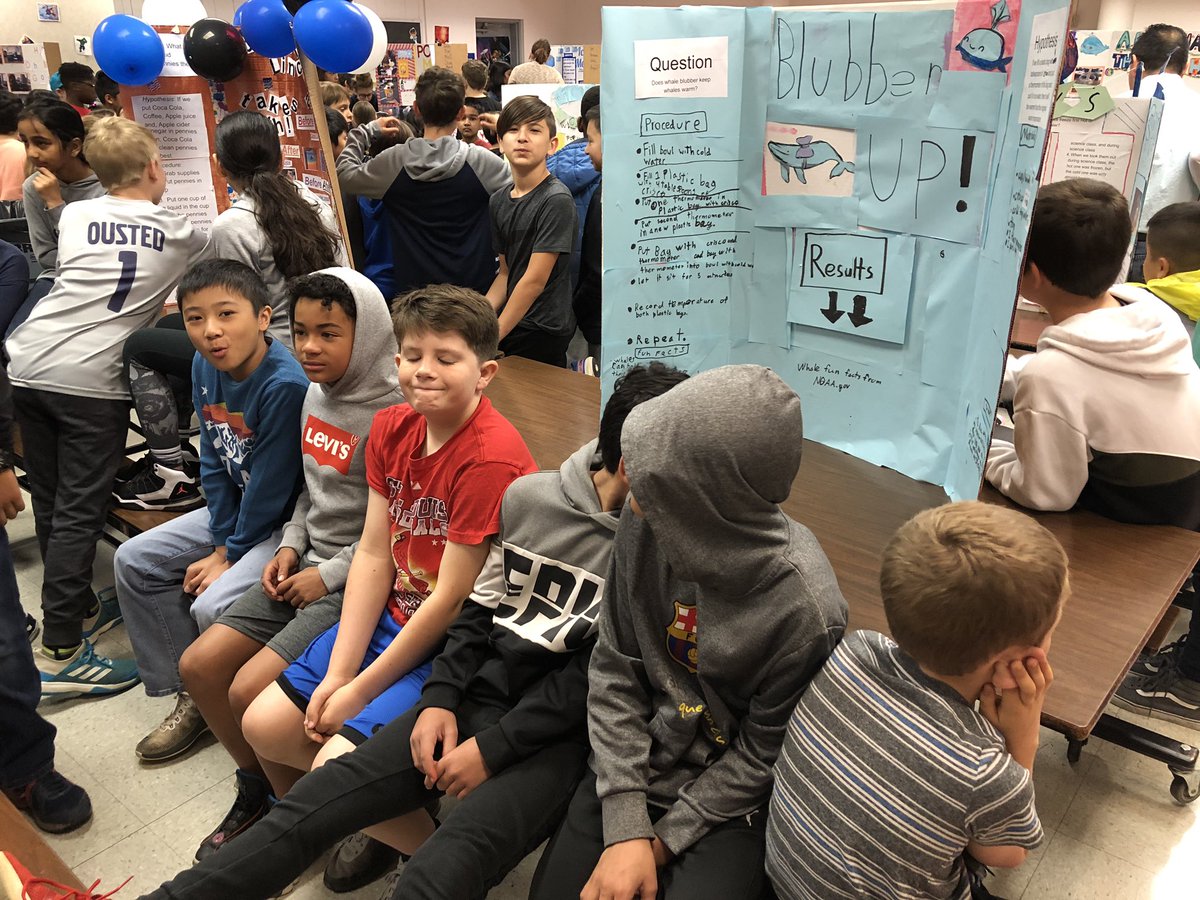 MrShieldsAPS's tweet photo. Patrick Henry’s Science Fair was a huge success! I’m in awe of what these 5th graders accomplished! #PHESBulldogs #APSisAwesome https://t.co/hBTqucHD33