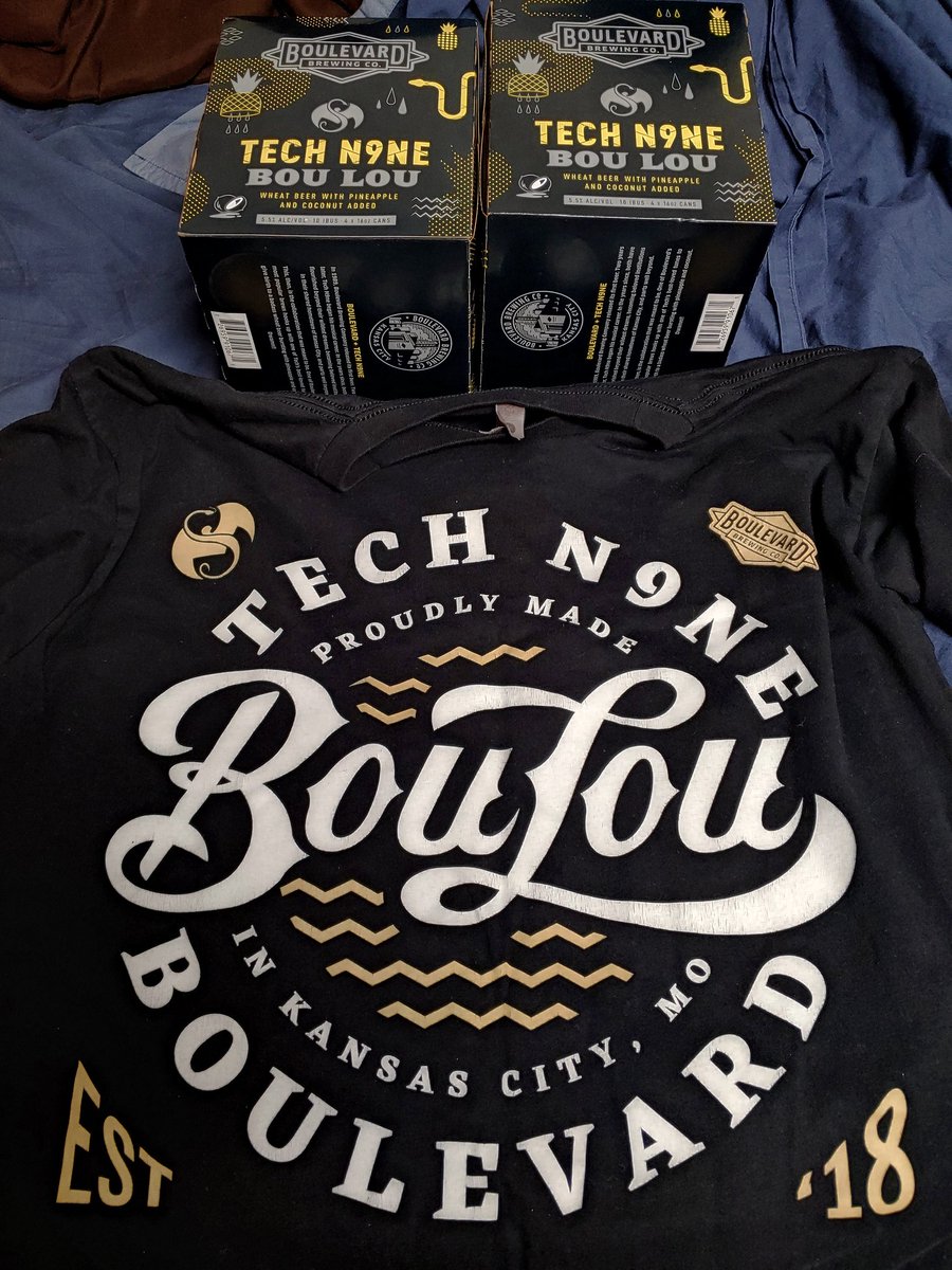 Tryin' #BouLou for the first time. Found it <a href="/TotalWine/">Total Wine & More</a> in #Minnesota It's Excellent by the way. Also got this shirt at one of your concerts. <a href="/TechN9ne/">Tech N9ne</a>