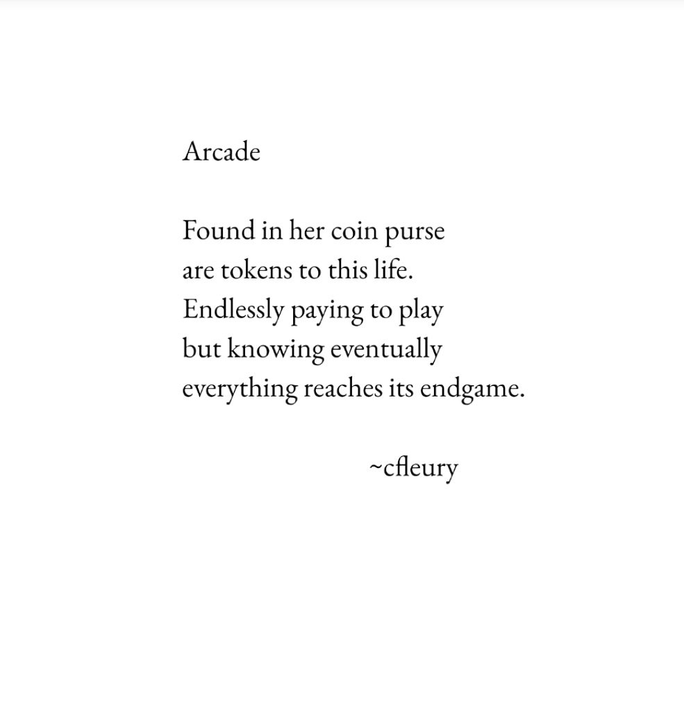 Arcade
.
.
.
#endgame #arcade #life #play #poetsofinstagram #poetryofinstagram #writingcommunity #writerscommunity #amwriting #creativewriting #creativewritingcommunity