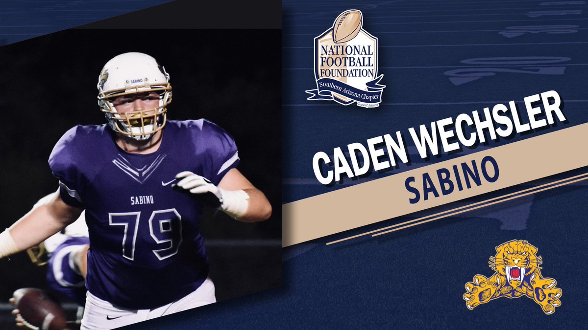 Last but certainly not least, our final high school Scholar-Athlete honoree is Sabino's Caden Wechsler!

✅1st Team All-State OL
✅ All Sports Tucson Lineman of the Year
✅Sports360 AZ All-Academic First Team
✅3.71 GPA
✅Tucson Youth Football Camp Counselor