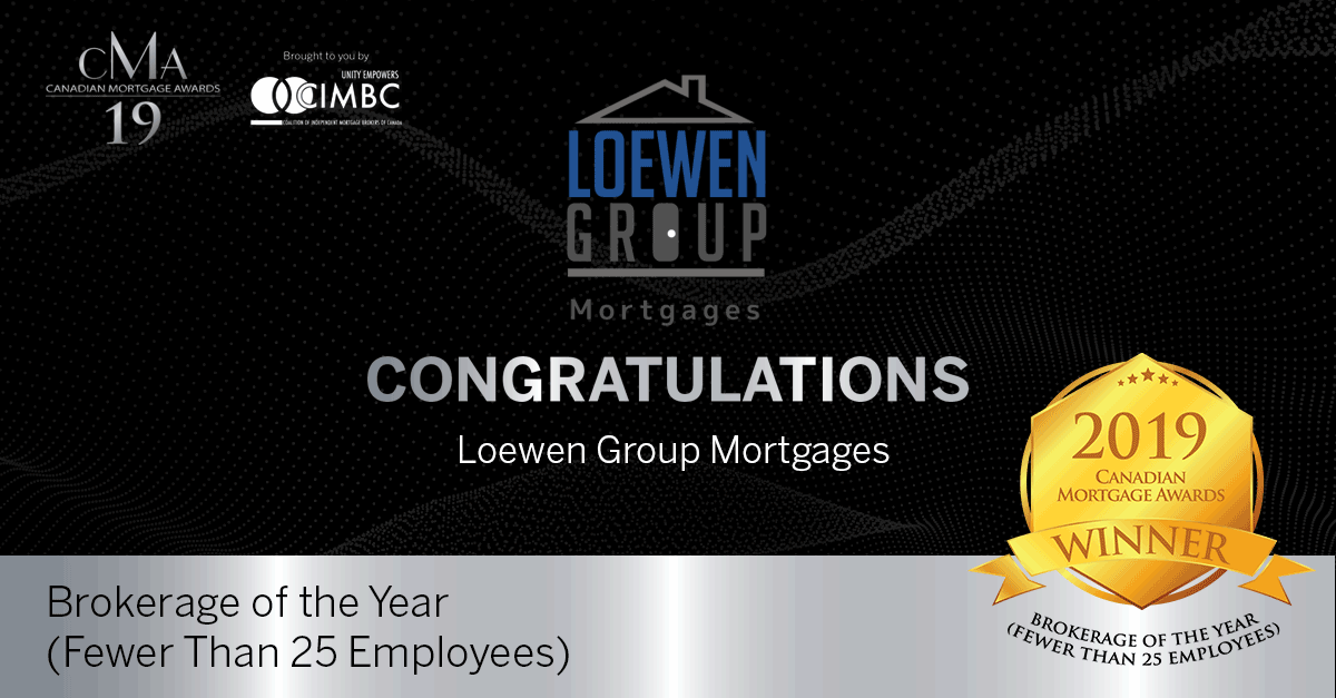 .<a href="/LoewenGroup/">James Loewen</a> will receive the award for Brokerage of the Year (Fewer Than 25 Employees)! #MortgageAwardsCA
