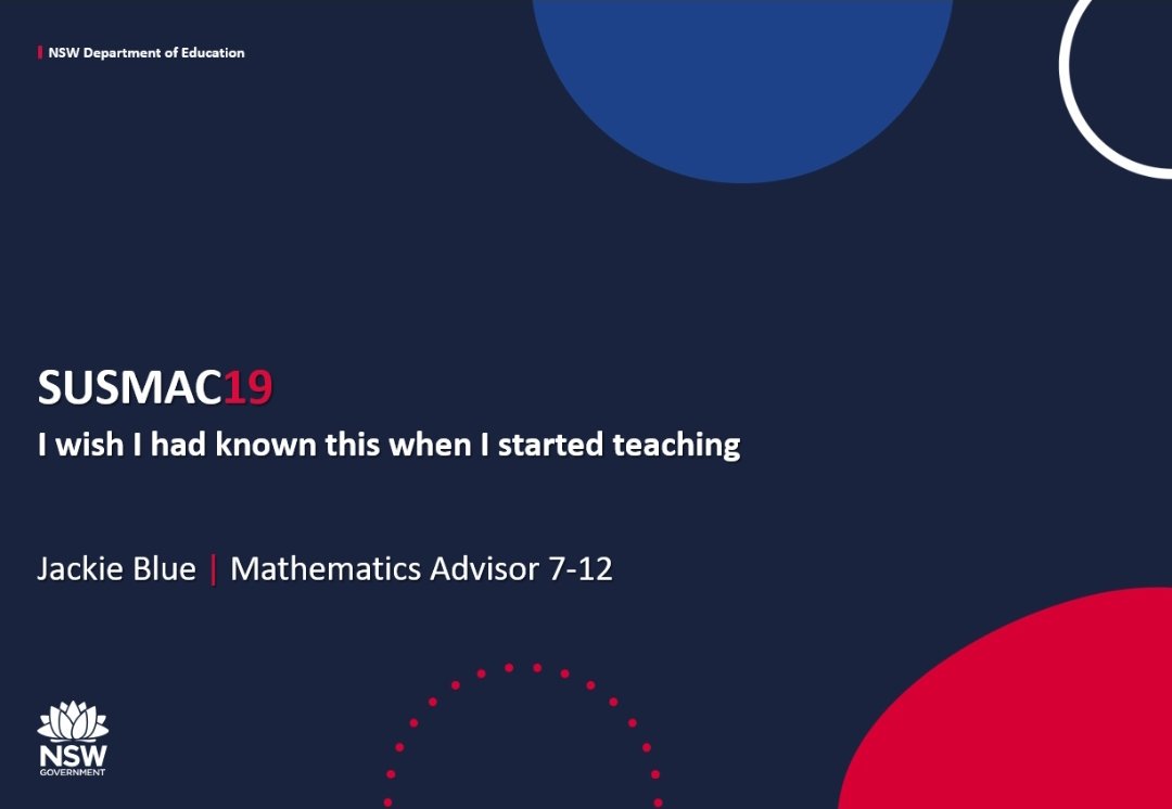 My 7-minute #SUSMAC19 presentation summarised and converted to a Twitter thread for our <a href="/usydmaths/">USyd Maths Teachers</a> teachers: "I wish I had known this when I started teaching." #SUSMAC2019