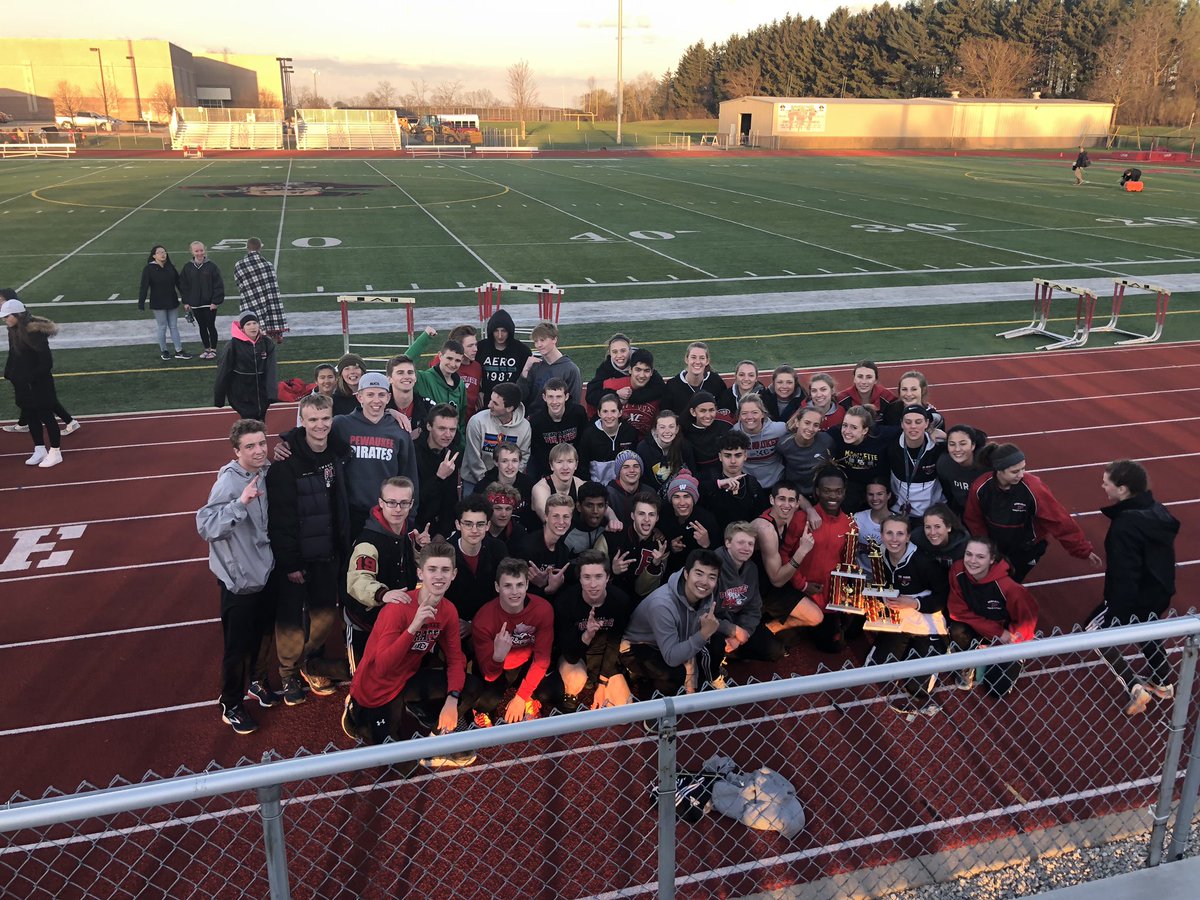 Meet Champions! Both boys and girls won the Altheimer invitational at our home track tonight! Way to go pirates! #piratepride #proudcoach