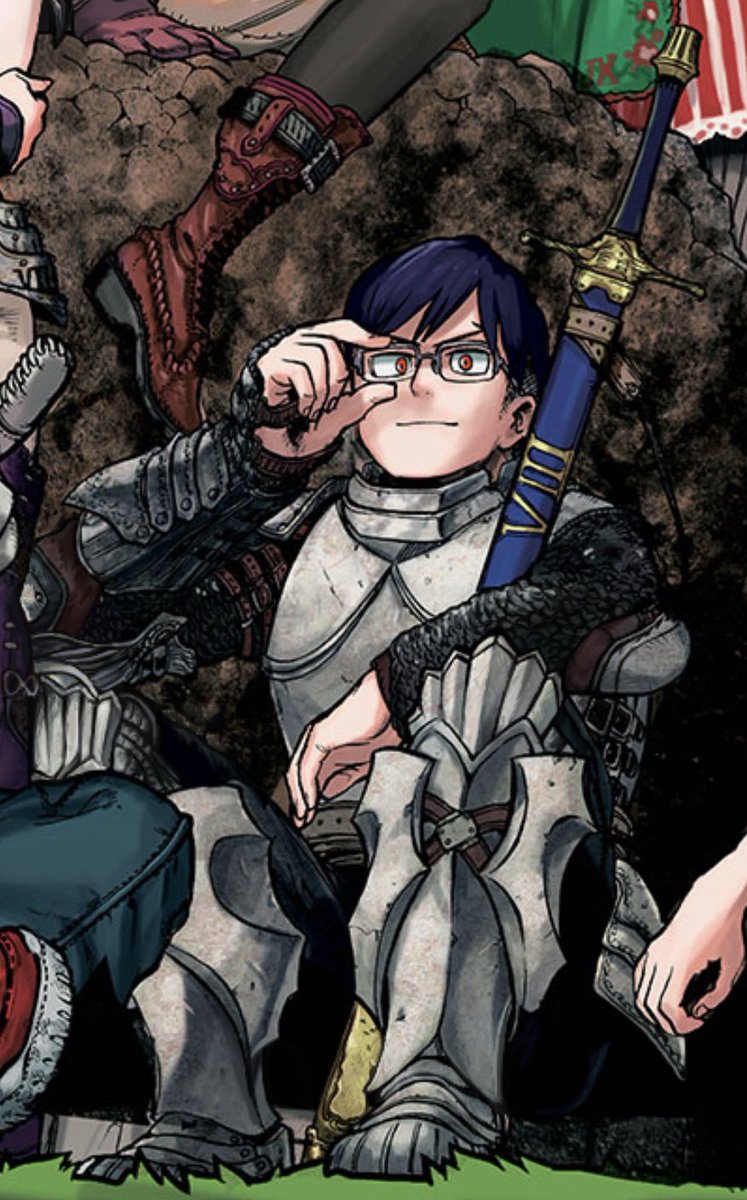 aitaikimochi's tweet photo. Deku as a knight from the latest WSJ drawing looks so legit. Reminds me of Iida’s fantasy AU drawing as well! https://t.co/3XDxyBjgGr