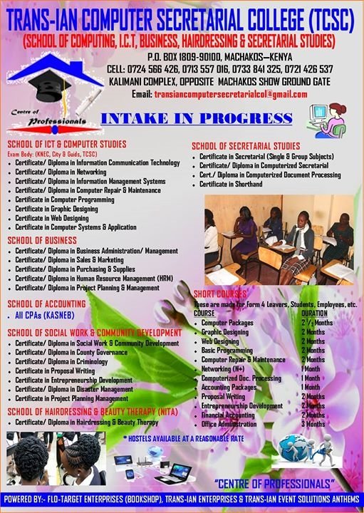 Nyaga Mweene Masaku On Twitter Never Leave This World The Way You Found It Win Walk Https T Co Skffoidsw7 Our Institution Trans Ian Computer Secretarial College Machakos Implement E Learning Women Inmates Programme To Reach All Gk Prisons By Either In