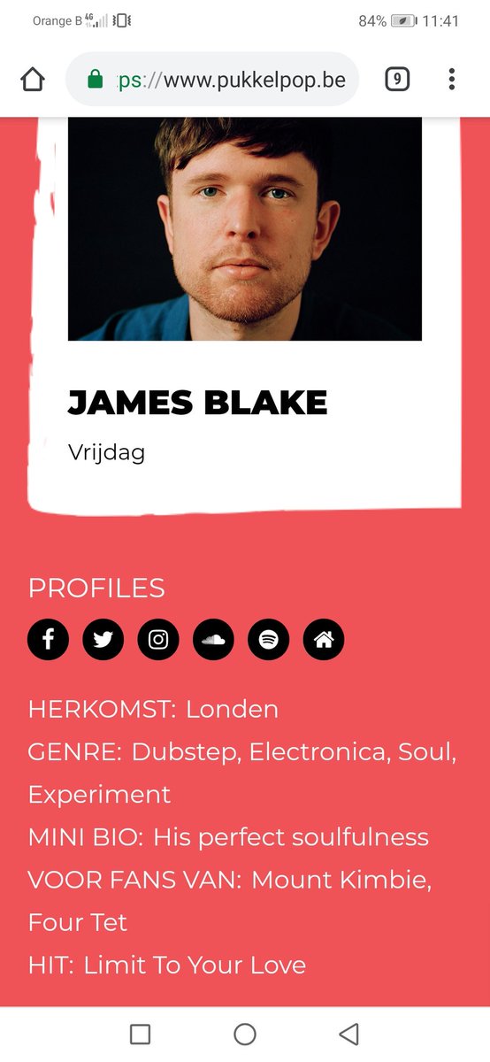 Wansters's tweet image. #jamesblake #pukkelpop #2019