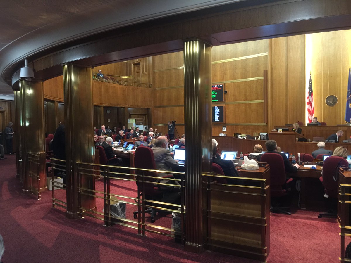 NDSenDemNPL's tweet photo. The Senate is starting work in the last bill of the session. Office of Management and Budget SB 2015. Sine die is so close. #NDleg #NDPol https://t.co/IRQrVbCz6G