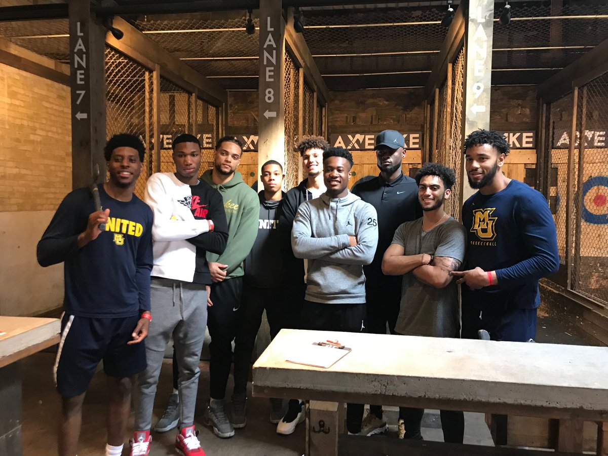 #mubb Had a great time at <a href="/AxeMke/">AXE MKE</a> Friday afternoon and the team even hit a bullseye or two.