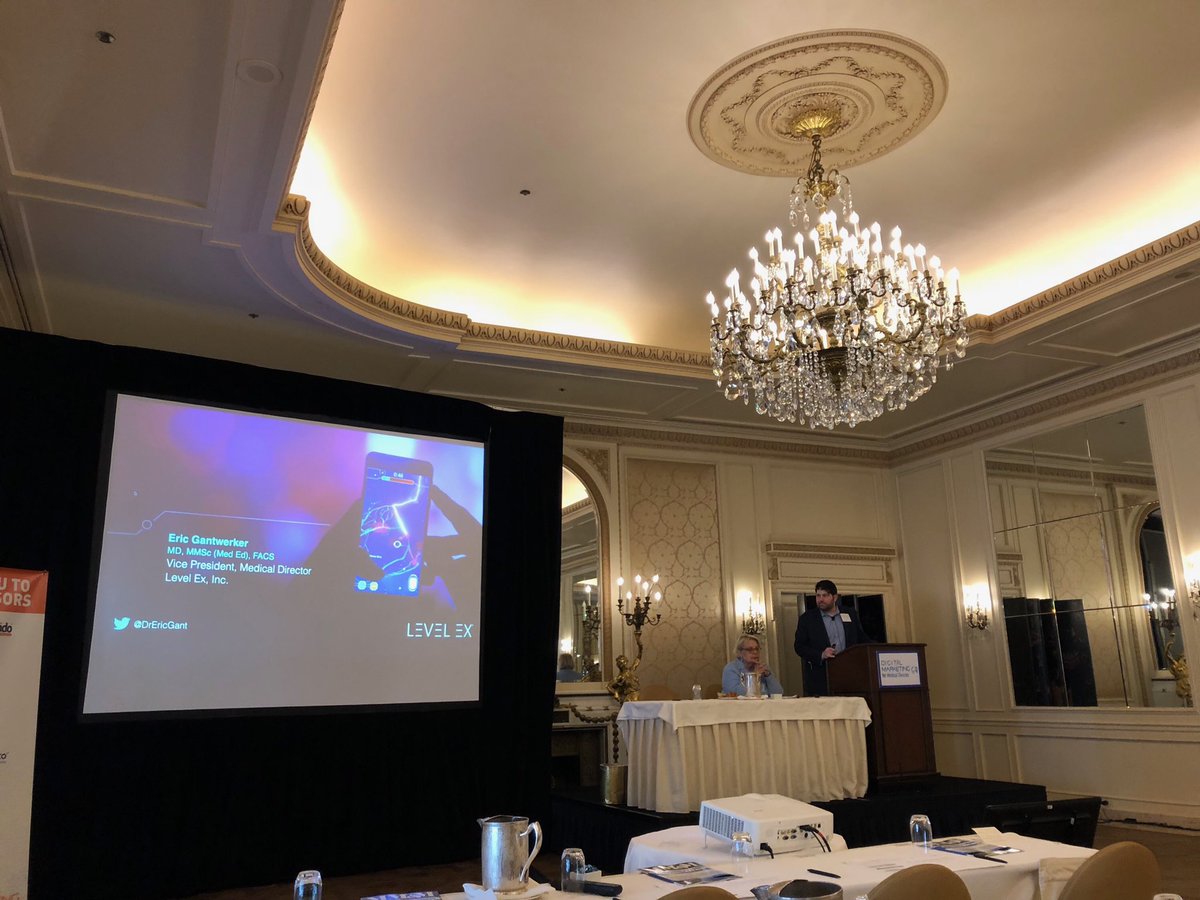 DrEricGant's tweet photo. Thank you @ExLMedDevices for the opportunity to speak at your #digdevices conference about #technology @LevelExTeam and medical #videogames https://t.co/7lKwHToUdt