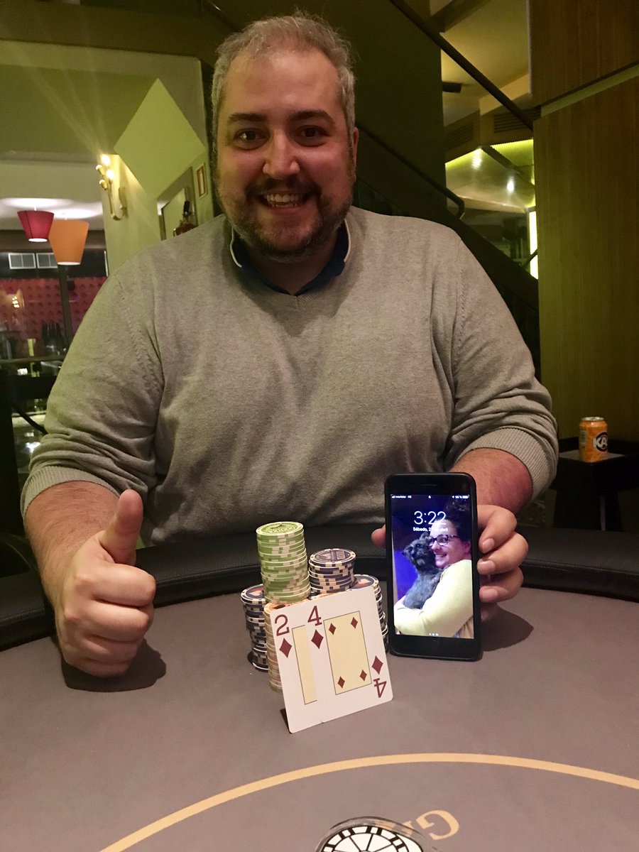 granmadridpoker's tweet photo. Finalmente @Pacorro300 tras un duro heads up, consigue el triunfo en solitario en este #friday1500gtd 
Enhorabuena amigo! 
Que sean muchas más!!!!
@madrid_poker @CasinoGranMad https://t.co/H1lGBlmJMv