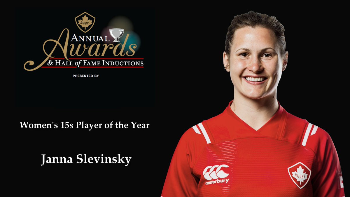 RugbyCanada's tweet photo. Very well deserved, big congratulations to your 2018 Women’s XV Player of the Year, Janna Slevinsky! 🏉🍁 #RugbyCA #RCAwards https://t.co/KOemzzemjE