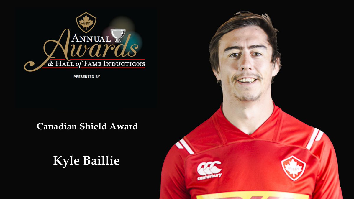 An incredible honour for an amazing athlete as voted on by his teammates! Big ups to Kyle Baillie, the recipient of the 2018 Canadian Shield Award 🏉🍁 #RugbyCA #RCAwards