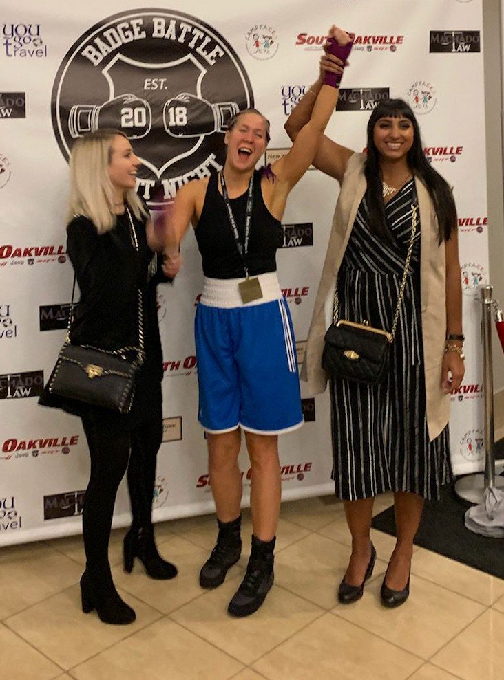 HaltonMedics207's tweet photo. Tonight our very own Olena "Ukranian Siren" and Janna @jannado #kickedbutt at the 2nd annual @badgebattle in @cityburlington congratulations ladies you were awesome and supported a great cause F.A.C.E.S #victory #sweet #strongwomen #ParamedicsKickButt https://t.co/PPVIUszorQ