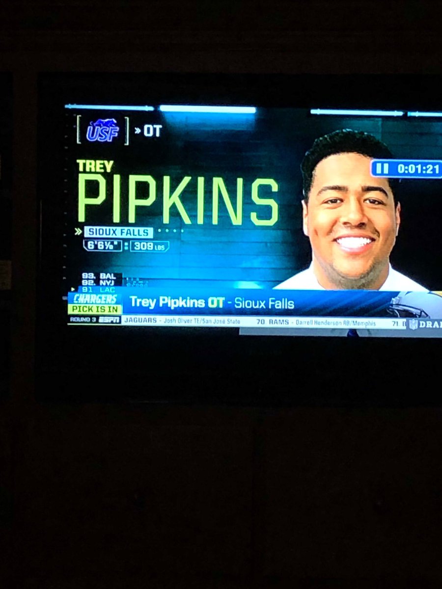 We see you, Trey!!  3rd round pick by the Chargers.   <a href="/AVFootball/">AppleValley Football</a>  #EaglePride