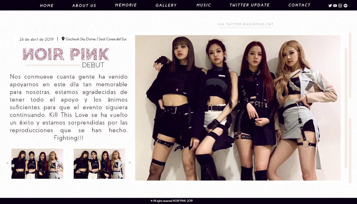 💔 — 𝑵𝑶𝑰𝑹 𝑷𝑰𝑵𝑲'𝒔 𝒅𝒆𝒃𝒖𝒕!  #𝑲𝒊𝒍𝒍𝑻𝒉𝒊𝒔𝑫𝒆𝒃𝒖𝒕
Gracias por el apoyo y presenciar el comienzo que estamos haciendo en nuestra carrera, estamos seguras que daremos lo mejor de nosotras y no se decepcionarán. Espero que hayan disfrutado de este evento memorable.