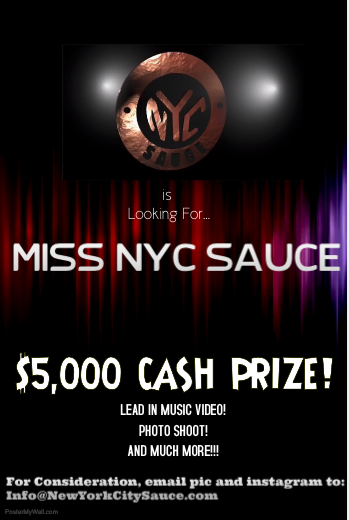 ulyssesterrero's tweet photo. Looking for MISS NYC SAUCE!!! $5,000! Lead in a Music Video! Photo Shoot and much more to the winner! If all eyes 👀 are on you everywhere you go, then that $5,000 might be yours! If you think you can be Miss NYC Sauce, email pics and Instagram to info@NewYorkCitySauce.com https://t.co/5oFgqmaXn3