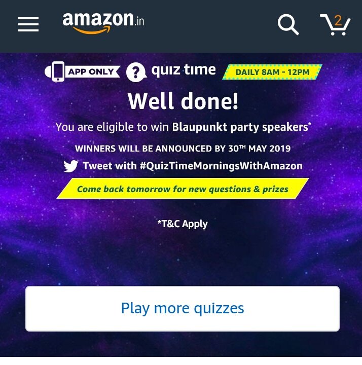 amazon quiz blaupunkt party speaker