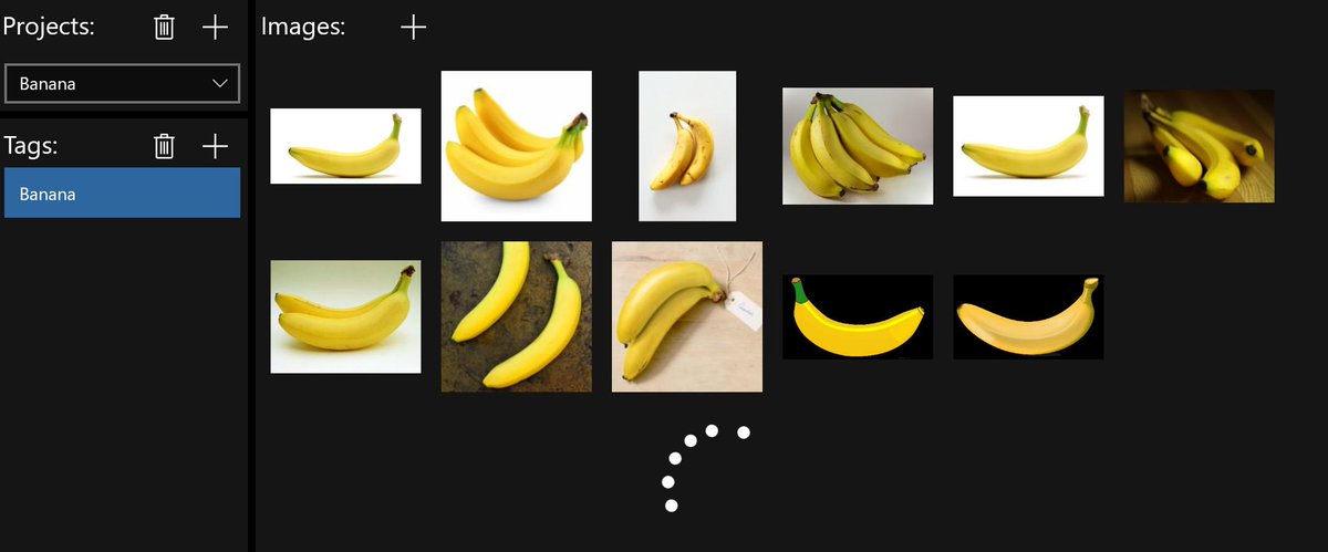 eHougaard's tweet image. Training an @Azure #CustomVision #AI to recognize bananas for tomorrows @GlobalAzure :)  #Vancouver @MicrosoftVan @Microsoft