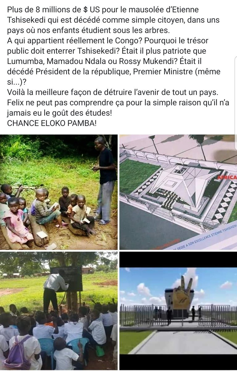 #RDC 🇨🇩 Dans une nouvelle gouvernance,  même si elle est de figure, il y a des priorités à respecter. 
Nos enfants sont la relève de demain et le #congo a besoin plus des dirigeants qui refusent la #GabegieFinanciere.  #mausolée #DRC #politique. 👇 📸 vu sur internet.