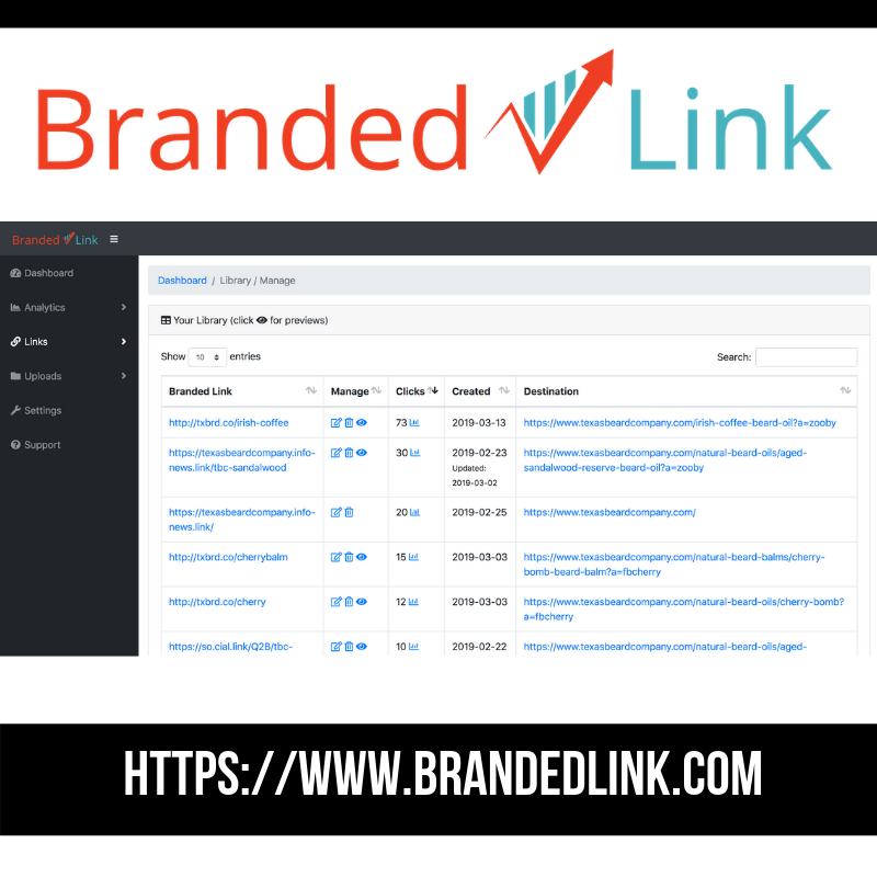 Brandinglink's tweet photo. Each #link that you distribute is a #branded portal to your online destinations such as e-commerce stores, websites, landing pages, #socialmedia pages, etc. And the links you create, they are editable at any time. https://t.co/0uTt7ExMy2
#linkmarketing #advertising #marketing https://t.co/f5vNdW94BR