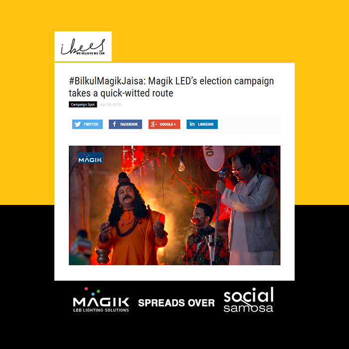 interactivebees's tweet photo. Adding another feather to our cap, one of our video campaigns #BilkulMagikJaisa for Magik Lights got featured on Social Samosa. Kudos to the whole team!
Client - Magik Lights
Campaign Name - #BilkulMagikJaisa
#InteractiveBees #SocialSamosa #ViralAd #AdevrtisingAgency https://t.co/YusnRnFc3s