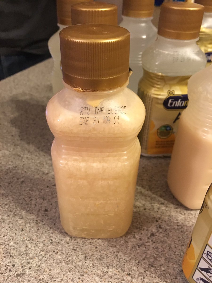 Purchased this from #Walmart in #CochraneAlberta , someone had the nerve to dump all the #enfamil formula and fill it with water/brown sludge and then return it!! #Walmart is telling us they won’t return it without a receipt! Something needs to be done about this!