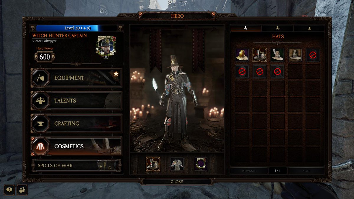 Simaul1's tweet photo. @VermintideGame Cosmetics won't show. Known bug? https://t.co/mDDPxNFiv8