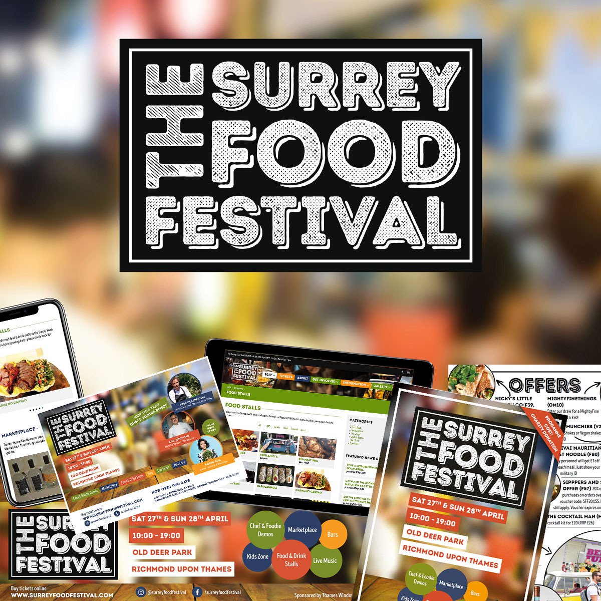 Edgebound's tweet image. A weekend of food, drink, music and demos. It's the SurreyFoodFestival.com
A brand we are proud to have helped build over last 4 yrs.  #surreyfoodfestival19 #richmond #foodporn #webdesign #webdesigner #logodesign #brandingdesigner #whatsoninsurrey #websitedesign #whatsoninlondon