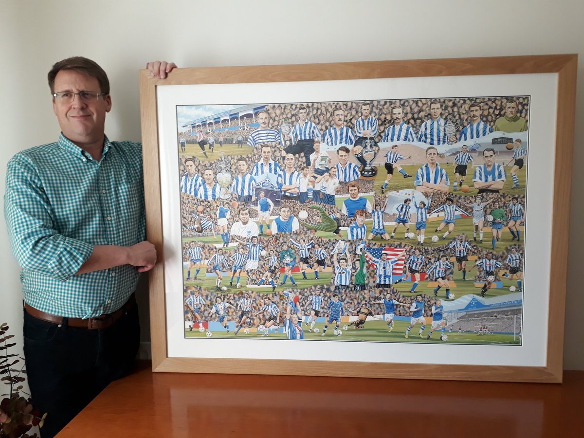 For Sale Sheffield Wednesday 150 years Original Painting by Alan Rolfe. As seen at Owls in the Park. Mounted and framed in solid oak. Overall framed size 4ft 9ins x 3ft 6.5ins (144cms x 108cms) £1,850 email:  arolfe.illustration@btinternet.com  <a href="/Owlstalk/">OWLSTALK.CO.UK ⚽️</a> #wawaw #swfc