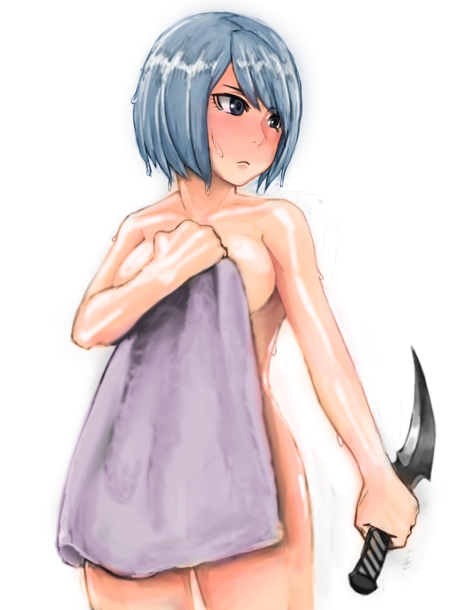 温泉にも暗器を持って行くベルカさん 