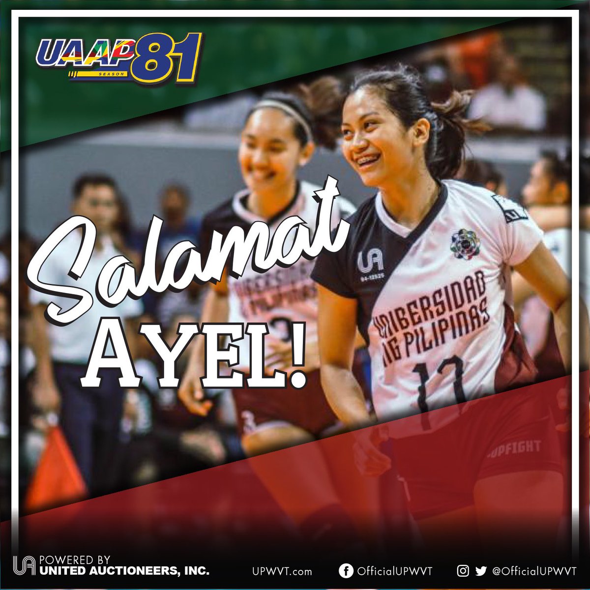 Thank you for being the all-around Lady Maroon, Ayel! #UPFight