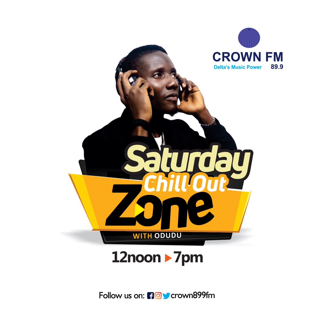 crown899fm's tweet image. Hey guys, good afternoon.
Hope you having a great weekend??
It's time for us to crank it up louDER!! on your No1 dial.
Join the #SaturdayChilloutZone w. @awesomeodudu and let's have some fun.
#AlottaMusicLessTalk